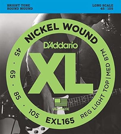 Daddario（ダダリオ） / EXL165 Nickel Wound Bass Light Top Medium Bottom 45-105