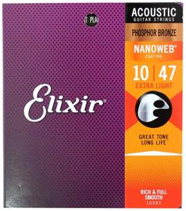 Elixir / Nanoweb Phosphor Bronze Extra Light #16002